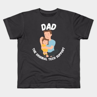 Tech-Savvy Dad: Guiding the Future Generation - Dark Colors - Girls Kids T-Shirt